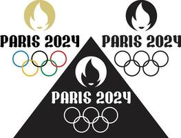 Parigi 2024 olimpico Giochi ufficiale simbolo logo astratto design vettore illustrazione