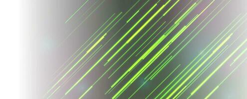 luminosa verde neon Linee astratto Tech sfondo vettore