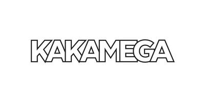 kakamega nel il Kenia emblema. il design Caratteristiche un' geometrico stile, vettore illustrazione con grassetto tipografia nel un' moderno font. il grafico slogan scritta.