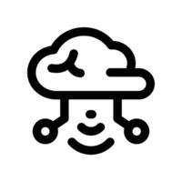 nube calcolo linea icona. vettore icona per il tuo sito web, mobile, presentazione, e logo design.