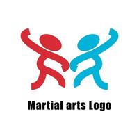 marziale arti silat combattimento sport logo. vettore