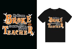 design di t-shirt tipografia di halloween vettore