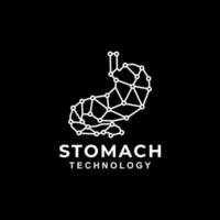 stomaco linea arte tecnologia illustrazione logo. vettore tecnologia logo