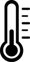 termometro caldo freddo simbolo. tempo metereologico cartello. temperatura misurazione attrezzatura icona. temperatura scala simbolo. singolo oggetto vettore