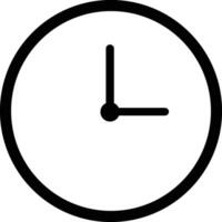 semplice tempo orologio analogico vettore icona, orologio simbolo