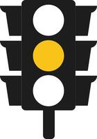 giallo traffico leggero vettore icona. traffico segnale cartello. aspettare segnale strada istruzione, regolamento simbolo, traffico regole design elemento