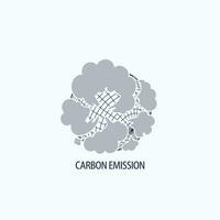 co2 emissione logo vettore