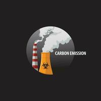 co2 emissione logo vettore