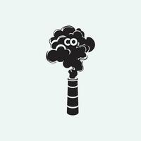 co2 emissione logo vettore