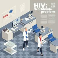 hiv sangue test illustrazione vettore