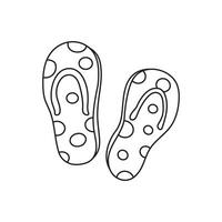mano disegnato bambini disegno cartone animato vettore illustrazione pantofola icona isolato su bianca sfondo