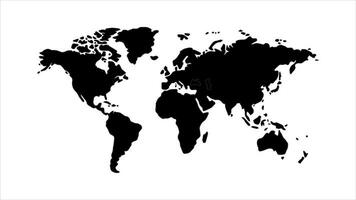 mondo carta geografica su bianca sfondo vettore