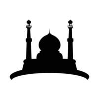 moschea silhouette design. islamico architettura decorazione. vettore