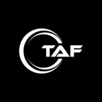 taf lettera logo disegno, ispirazione per un' unico identità. moderno eleganza e creativo design. filigrana il tuo successo con il Impressionante Questo logo. vettore