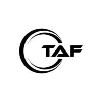 taf lettera logo disegno, ispirazione per un' unico identità. moderno eleganza e creativo design. filigrana il tuo successo con il Impressionante Questo logo. vettore