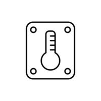 termometro icona. schema icona vettore