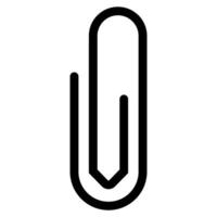 carta clip. nero graffetta per fogli. allegare simbolo. documento di base vettore