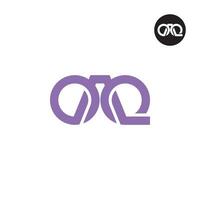 lettera oaq monogramma logo design vettore