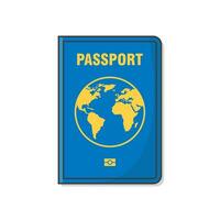 passaporto vettore icona illustrazione. internazionale identificazione documento piatto icona
