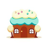 carino caramella e torta Casa illustrazione vettore