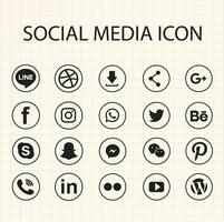 socials media icona per modello vettore
