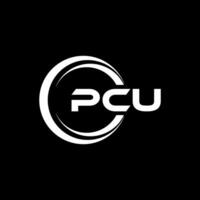 pcu lettera logo disegno, ispirazione per un' unico identità. moderno eleganza e creativo design. filigrana il tuo successo con il Impressionante Questo logo. vettore