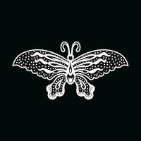 giavanese batik farfalla icona senza soluzione di continuità modello vettore Immagine