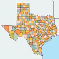 mappa del texas vettore