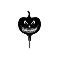 sanguinoso pauroso zucca, può uso per cartello, icona, simbolo e Halloween tema manifesto, arte illustrazione per film con genere orrore o mistero. vettore illustrazione