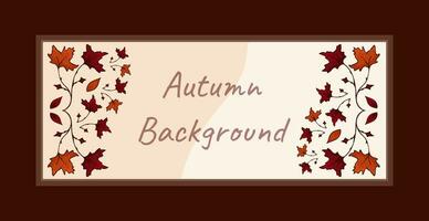 vettore autunno orizzontale bandiera con autunno foglia. sfondo con copia spazio nel autunno colori.