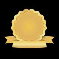 oro distintivo e nastro illustrazione vettore