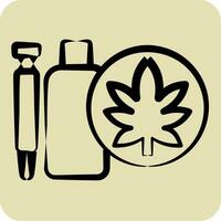 icona cannabinoide droghe. relazionato per canapa simbolo. mano disegnato stile. semplice design modificabile. semplice illustrazione vettore