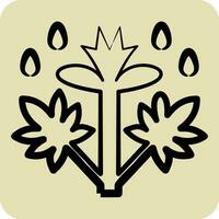 icona corvo cannabis. relazionato per canapa simbolo. mano disegnato stile. semplice design modificabile. semplice illustrazione vettore
