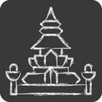 icona re norodom stupa. relazionato per Cambogia simbolo. gesso stile. semplice design modificabile. semplice illustrazione vettore