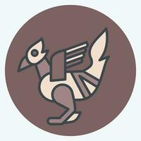 icona uccello statue. relazionato per Cambogia simbolo. colore compagno stile. semplice design modificabile. semplice illustrazione vettore