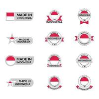 made in indonesia badge vettore