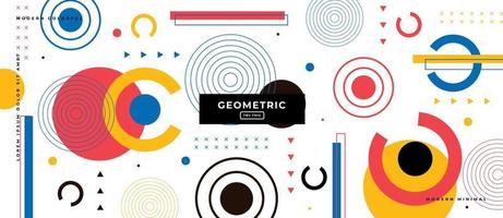 sfondo di forme geometriche piatte in stile memphis. vettore