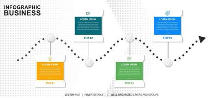 vettore astratto elemento sequenza temporale infografica.