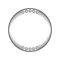 cerchio telaio con linea stile illustrazione vettore