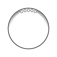 cerchio telaio con linea stile illustrazione vettore