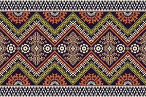 geometrico etnico azteco ricamo stile.figura ikat orientale tradizionale arte modello.disegno per etnico sfondo,carta da parati,moda,abbigliamento,avvolgimento,tessuto,elemento,pareo,grafica,vettore illustrazione. vettore