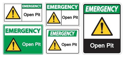 segno di emergenza fossa aperta isolato su sfondo bianco, illustrazione vettoriale eps.10