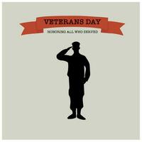 vettore illustrazione contento veterani giorno su novembre