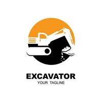 scavatrice logo vettore icona illustrazione design