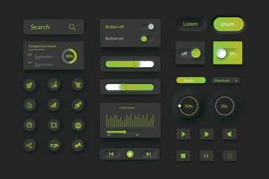 ui UX kit design elemento con vero Visualizza e far cadere ombra effetto vettore