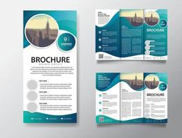 modello di brochure ripiegabile per il marketing promozionale vettore