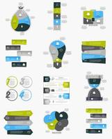 raccolta di modelli di infografica per l'illustrazione vettoriale aziendale