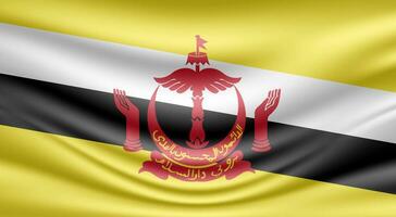 brunei darussalam ondulato nazione bandiera vettore sfondo design