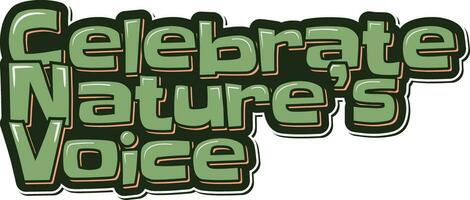 della natura voce celebrazione lettering vettore