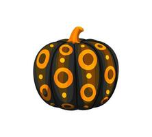 Halloween cartone animato zucca dipinto con ornamento vettore